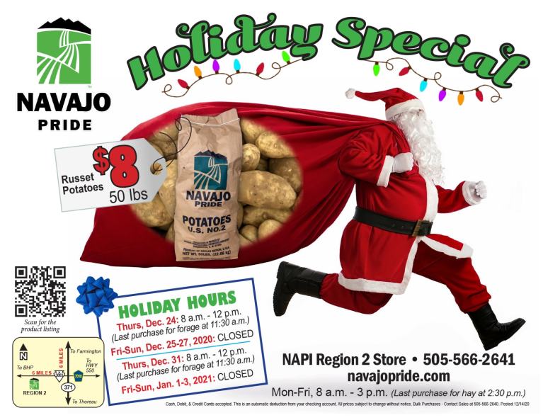 Holiday Special Navajo Pride Potatoes! Navajo Agricultural Products