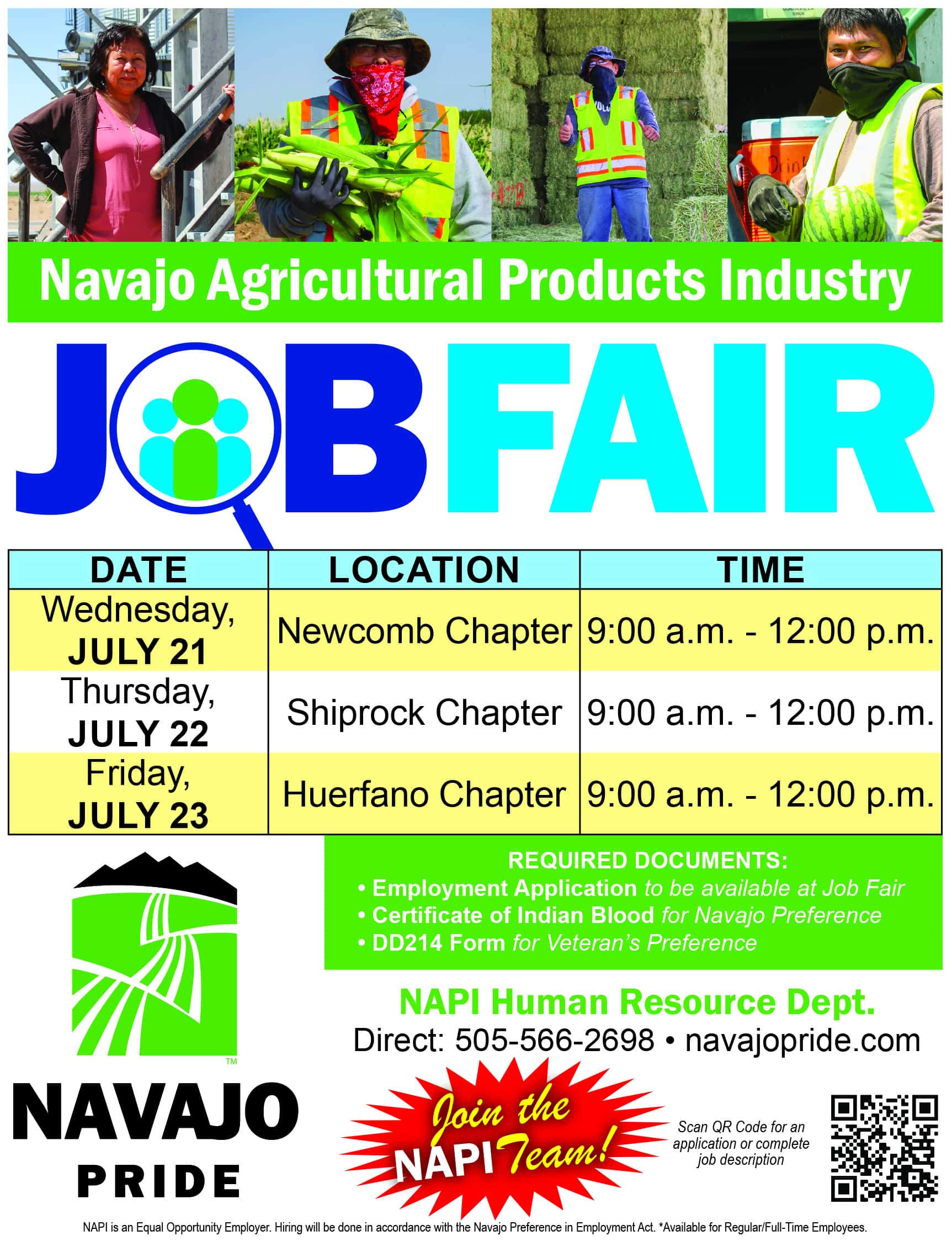 NAPI JOB FAIR 2021 Navajo Agricultural Products Industry